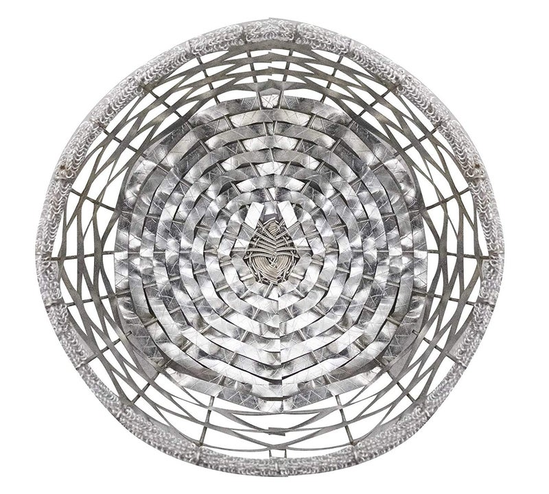 Wizme Wizme Round Tray for Packing Chocolates and Dry Fruits in Silver Color Set of 2 Pack of 1  - Image 4
