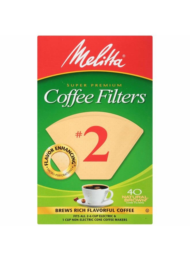 Melitta Coffee Filter 2brn 40ct - Image 1