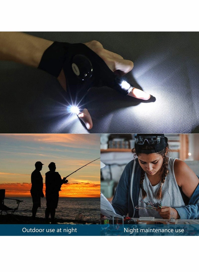 Generic LED Lighted Fingerless Gloves for Outdoor Activities, Perfect for Fishing, Hiking, Camping, and Emergency Situations, 1 Pair - Image 5