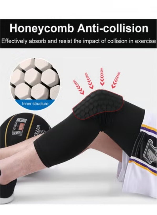 هالامودو زوج واحد من دعامات الركبة الضاغطة لدعم الركبة أثناء الجري، أكمام ضاغطة للنساء والرجال لممارسة الرياضة، دعامات الركبة لتمزق الغضروف المفصلي، الرباط الصليبي الأمامي وآلام التهاب المفاصل - Image 2