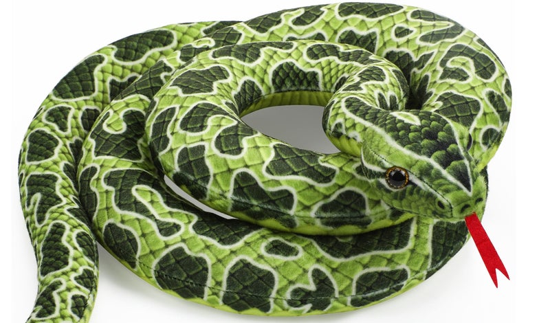 Romart Realistic Snake Stuffed Animal Plush 67inch Large Lifelike Snake Plush Toy Long Giant Stuffed Animals Snake Plushie Gifts for Kids Boys Girls Home and Wild Animals Party Decor Green - Image 2