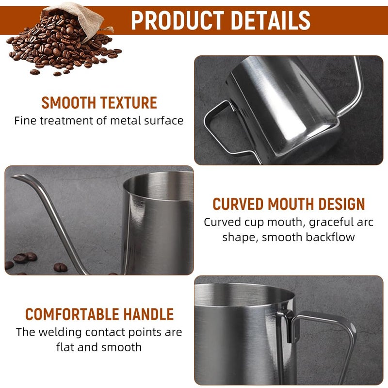 Supvox® Pour Over Coffee Gooseneck Water Kettle 350ml Coffee Pot Gooseneck Kettle Hand Drip Kettle Pour Over Coffee - Image 3