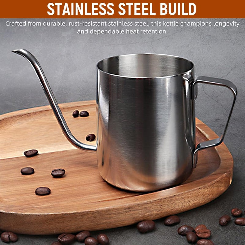 Supvox® Pour Over Coffee Gooseneck Water Kettle 350ml Coffee Pot Gooseneck Kettle Hand Drip Kettle Pour Over Coffee - Image 5