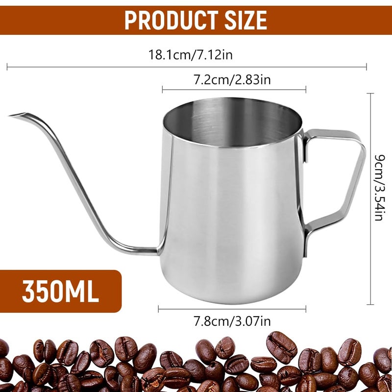 Supvox® Pour Over Coffee Gooseneck Water Kettle 350ml Coffee Pot Gooseneck Kettle Hand Drip Kettle Pour Over Coffee - Image 2