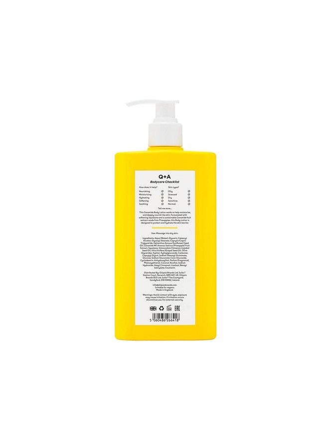 Q+A Ceramide Body Lotion Packed With Squalane Pineapple Ceramides And A Barrierprotecting Sugar Complex Provides The Deep Moisturisation You’D Expect From A Body Butter 250Ml - Image 3