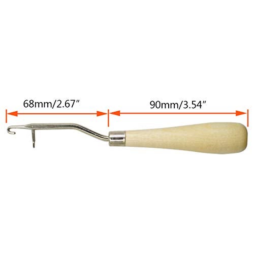 Zorfeter 3 Pcs 6.3 Inch Wooden Latch Hook Tool for Rug Making and Art Crafts - Image 2
