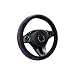 Tioollev Car Steering Wheel Cover 15 inch Carbon Fiber Microfiber PU Leather Elastic Steering Wheel Protector for Men WomenUniversal Durable Car Decorative Fit for Most Cars Trucks SVUPurple - Image 2