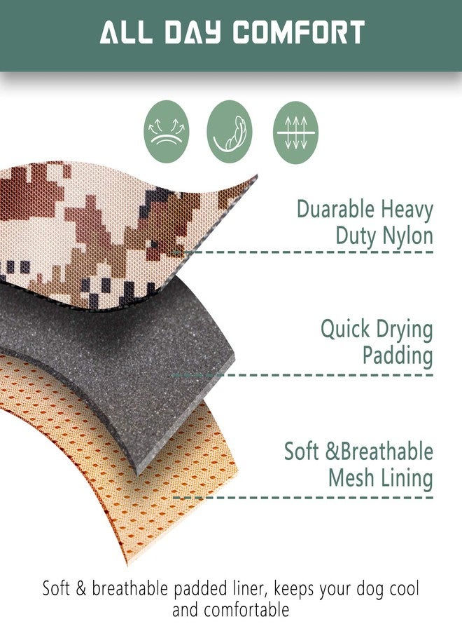 BUMBIN Tactical Dog Harness for Large Dogs No Pull, Famous TIK Tok No Pull Dog Harness, Fit Smart Reflective Pet Walking Harness for Training, Adjustable Dog Vest Harness with Handle Desert Camo XL - Image 5