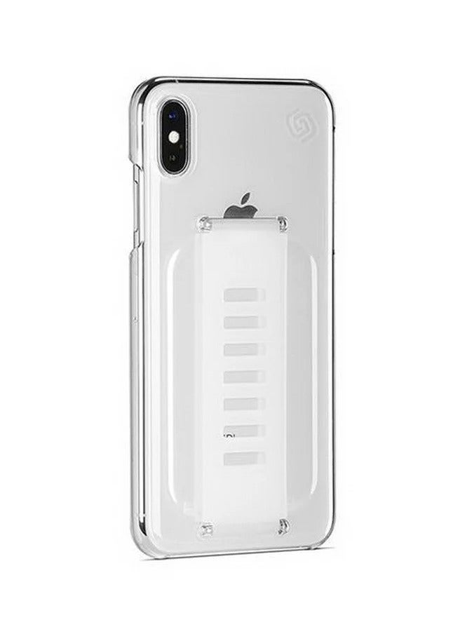 جريب 2 يو جراب نحيف مع حامل سوار معصم لهاتف iPhone X - رفيع للغاية، ممتص للصدمات، متوافق مع الشحن اللاسلكي، شفاف - Image 1