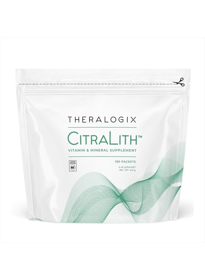 Theralogix مكمل فيتامينات ومعادن سيترا ليث - إمداد لمدة 90 يومًا - دعم صحة الكلى لوظيفة كلى صحية - يشمل المغنيسيوم والصوديوم والبوتاسيوم وفيتامين ب6 - معتمد من NSF - 180 عبوة - Image 1