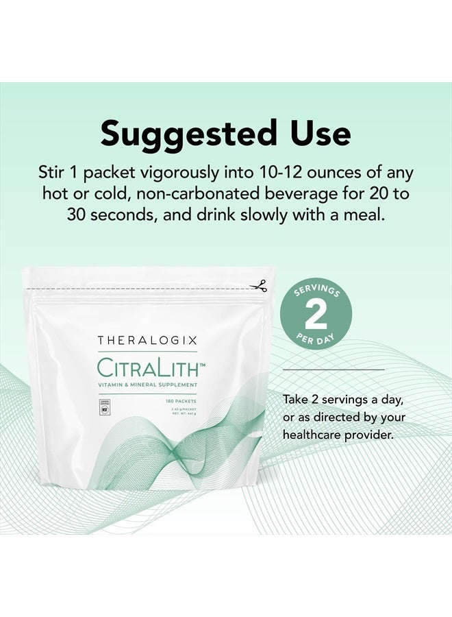 Theralogix مكمل فيتامينات ومعادن سيترا ليث - إمداد لمدة 90 يومًا - دعم صحة الكلى لوظيفة كلى صحية - يشمل المغنيسيوم والصوديوم والبوتاسيوم وفيتامين ب6 - معتمد من NSF - 180 عبوة - Image 4