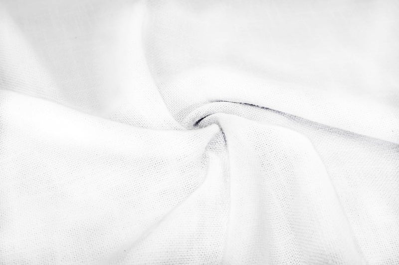 RUSTIQUE LINENS HemStitched Tablecloth Water Stain Repellent 100 Cotton 48 Seater 5 Colors Snow White 190 CM X 150 CM - Image 5