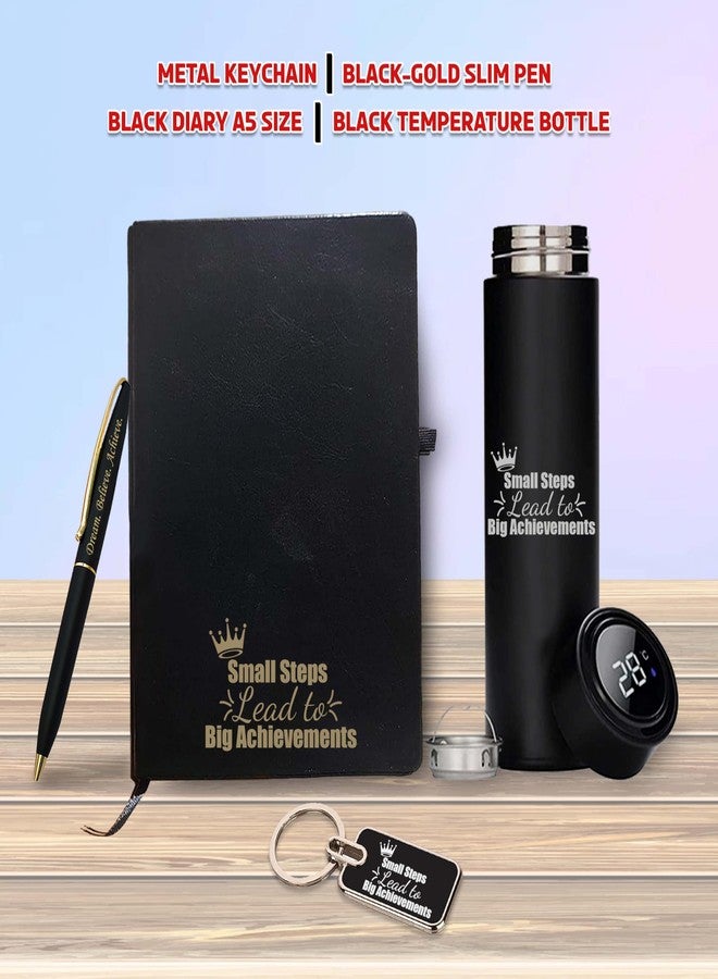 SAVRI Corporate Gift Set - Engraved Pen, Keychain, Bottle & A5 Diary with Motivational Quote - Ideal for Employee Appreciation, Joining Kit, Diwali, Christmas, Corporate Gifts, New Year. - Image 3