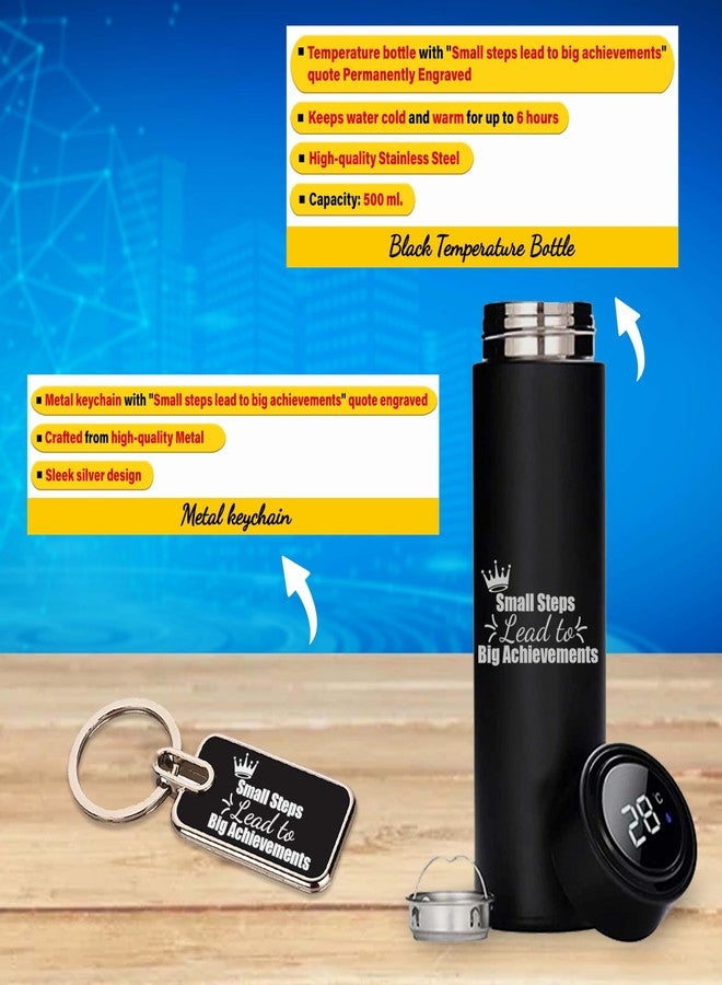 SAVRI Corporate Gift Set - Engraved Pen, Keychain, Bottle & A5 Diary with Motivational Quote - Ideal for Employee Appreciation, Joining Kit, Diwali, Christmas, Corporate Gifts, New Year. - Image 4