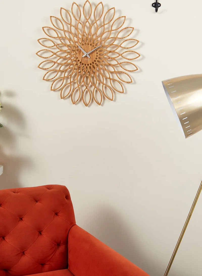 Karlsson Sunflower Wooden Wall Clock