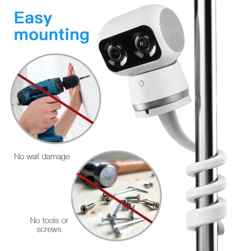 TIUIHU Camera Mounting Bracket Wall Mount for eufy Security Indoor Cam S350 (Soft Clamp Bracket) - Image 3