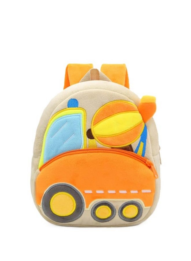 Blue Tree School Bag For Cute Kids For (1-6 Years), Preschool Soft Plush Car Bag For Toddlers, Mini Travel Full Embroidery Backpack For Boys And Girls - Image 2