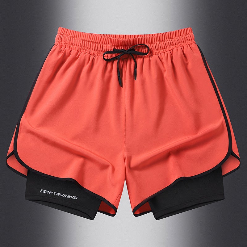 Summer Ice Silk Shorts Quick-Drying Casual Trendy Loose Breathable Thin Men'S And Women'S Sports Shorts - Image 5