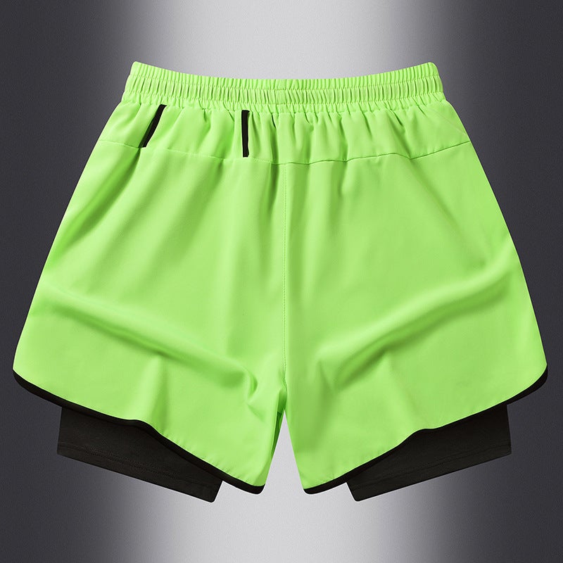 Summer Ice Silk Shorts Quick-Drying Casual Trendy Loose Breathable Thin Men'S And Women'S Sports Shorts - Image 2