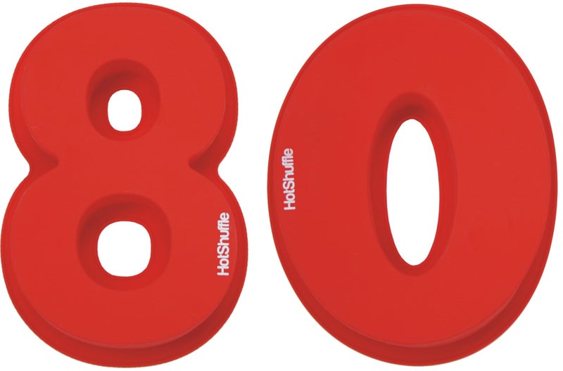 Large Silicone Number 80 Cake Pan Tin Mould 80th Birthday Wedding Anniversary 8 0