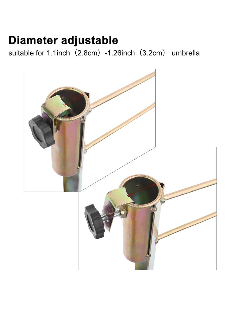Suntown Ground Spike Umbrella Parasol Flag Pole, Metal Umbrella Holder Ground Soil Spike with Adaptor 25-32mm Diameter Adjustable - Image 3