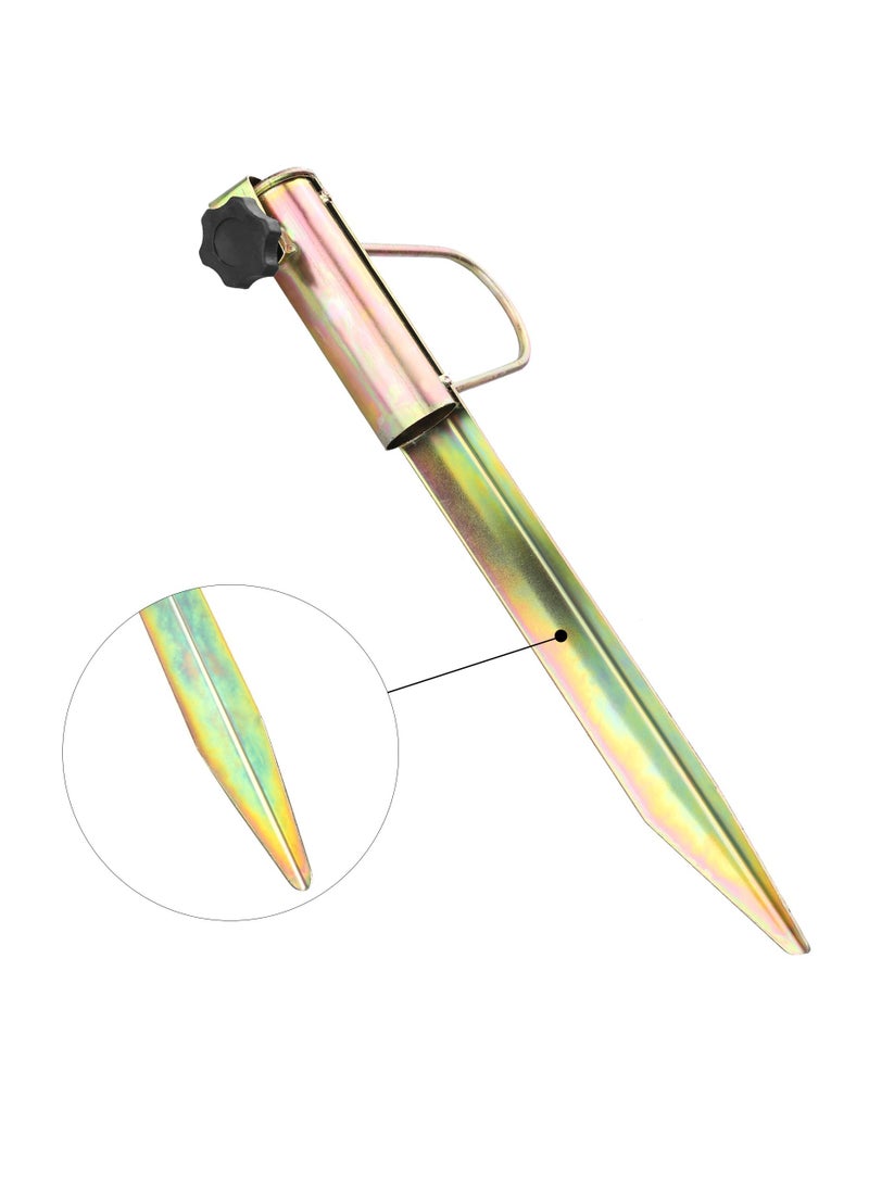 Suntown Ground Spike Umbrella Parasol Flag Pole, Metal Umbrella Holder Ground Soil Spike with Adaptor 25-32mm Diameter Adjustable - Image 1