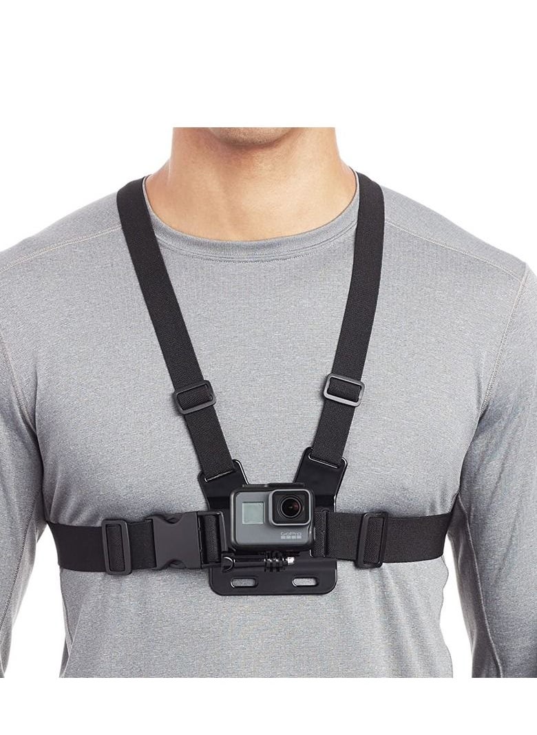 Generic - Chest Harness Mount Adjustable Chest Strap Belt with J Hook Compatible for Mobile Phone and Gopro Hero 8 7 6 AKASO Apeman DBPOWER Campark VanTop Dragon Touch Action Cameras Accessories - Image 1