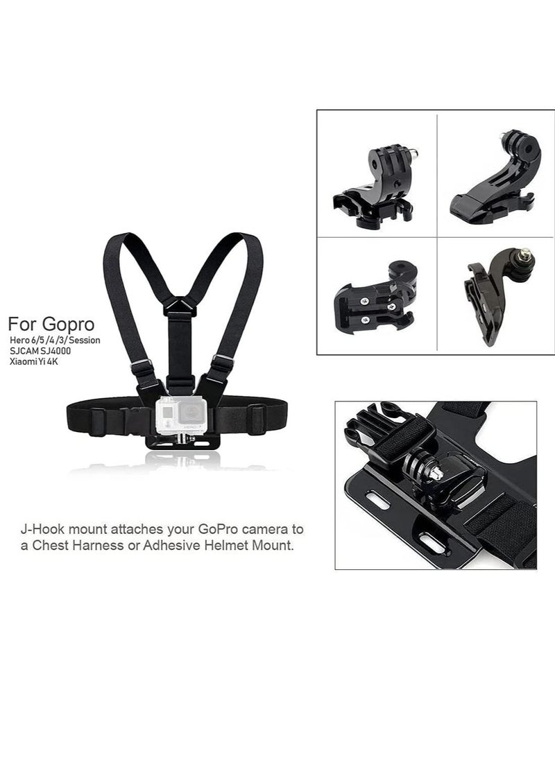 Generic - Chest Harness Mount Adjustable Chest Strap Belt with J Hook Compatible for Mobile Phone and Gopro Hero 8 7 6 AKASO Apeman DBPOWER Campark VanTop Dragon Touch Action Cameras Accessories - Image 1
