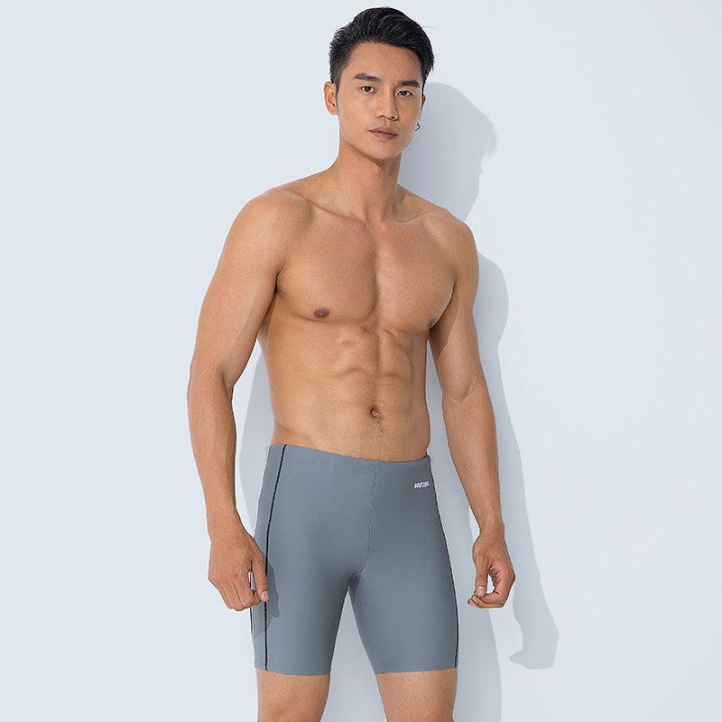 Momasong swimming trunks professional training men''s fifth pants swimming equipment adult boxer quick-drying swimming Middle pants - Image 2