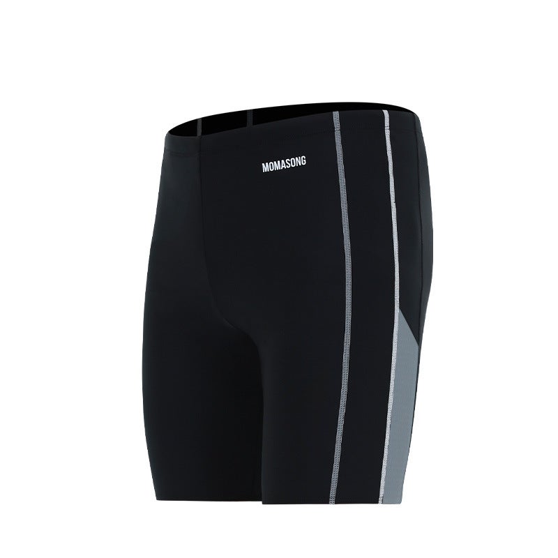 Momasong swimming trunks professional training men''s fifth pants swimming equipment adult boxer quick-drying swimming Middle pants - Image 1