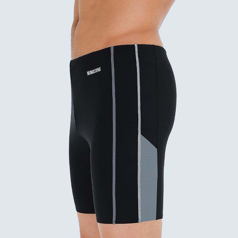 Momasong swimming trunks professional training men''s fifth pants swimming equipment adult boxer quick-drying swimming Middle pants - Image 5