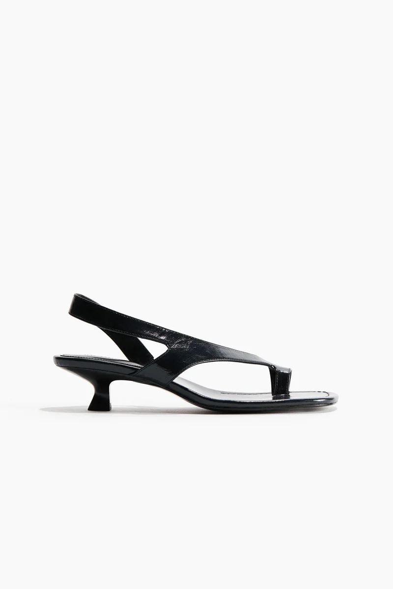 H&M Kitten-heeled leather sandals