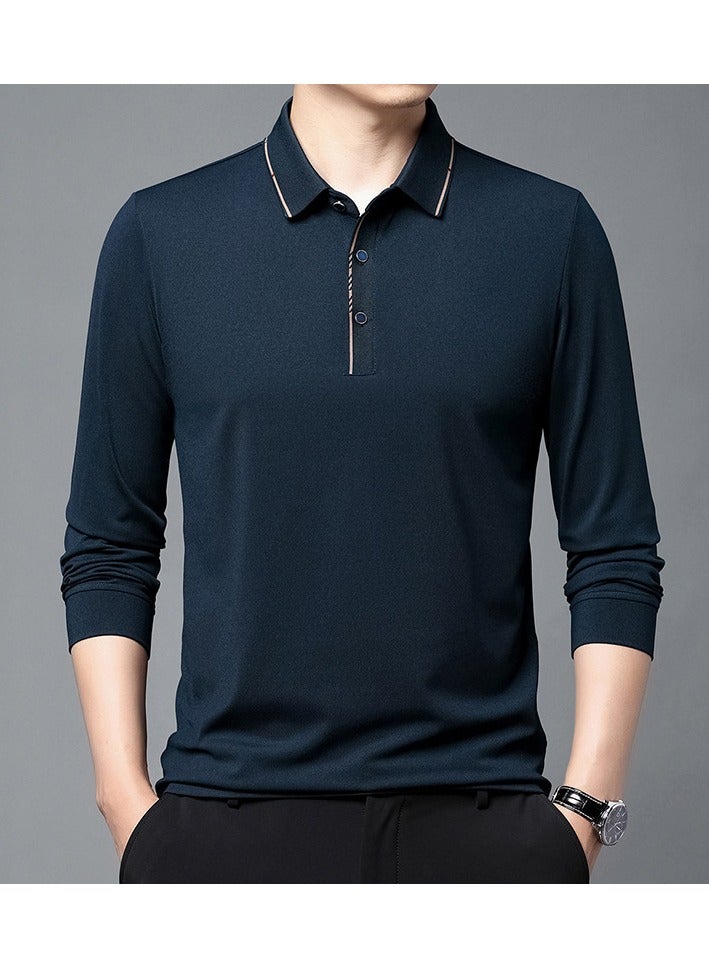 Shougu Business And Leisure High-end Elastic Wrinkle Resistant Polo Shirt  - Image 1