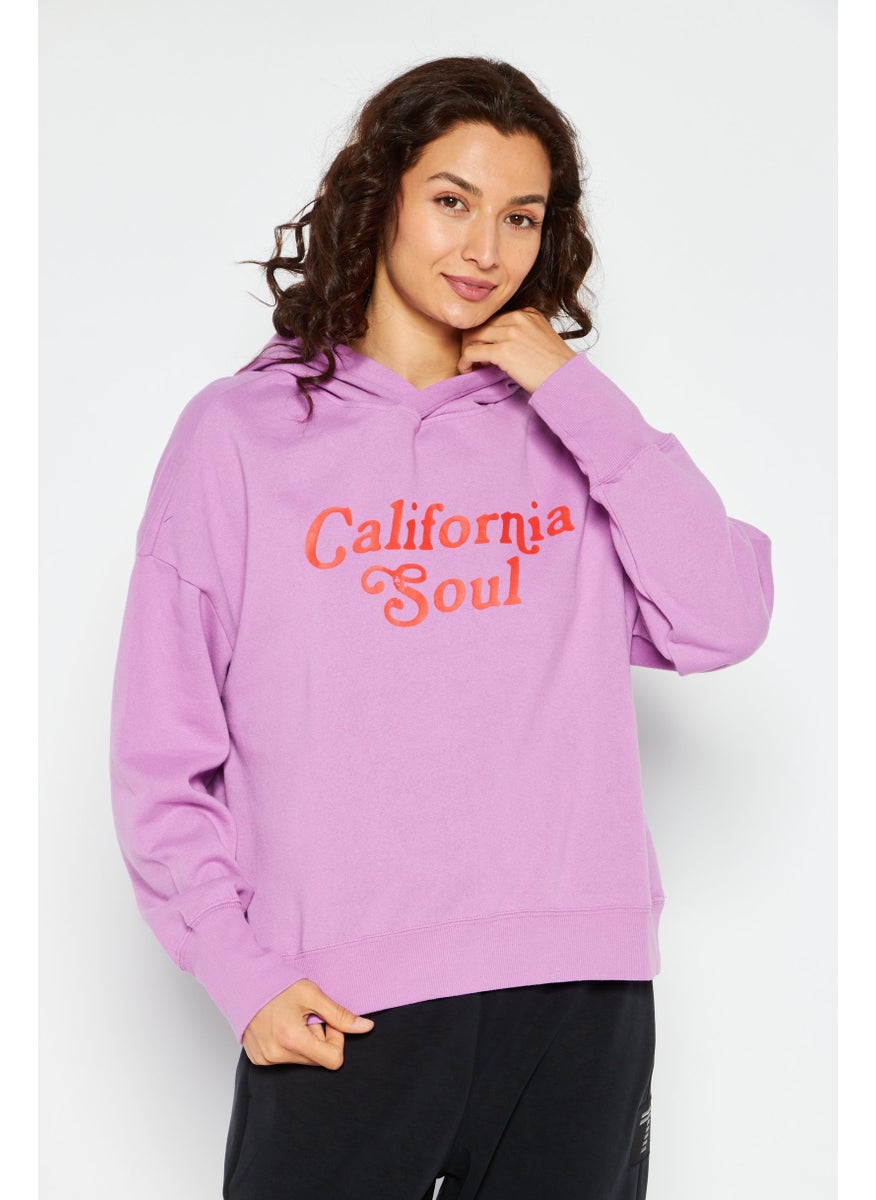 Sage Collective Women Sportswear Fit Long Sleeve Training Sweatshirt, Purple  - Image 1