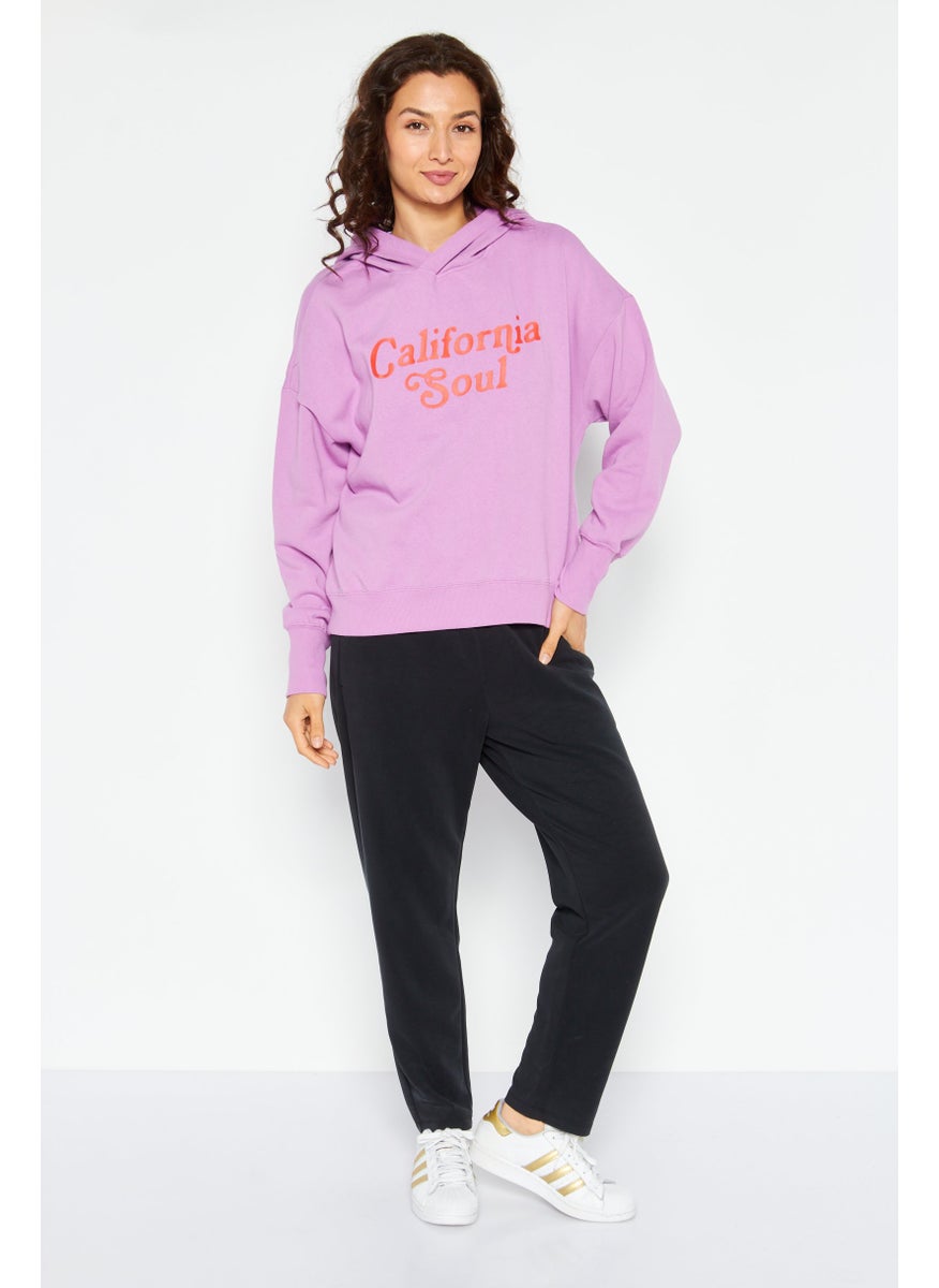 Sage Collective Women Sportswear Fit Long Sleeve Training Sweatshirt, Purple  - Image 2