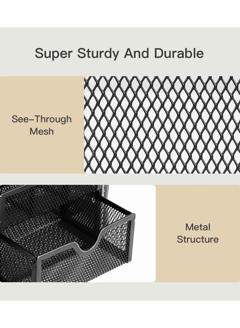 Multifunctional Mesh Desk Organizer for Office Supplies and Desktop Storage - Image 4