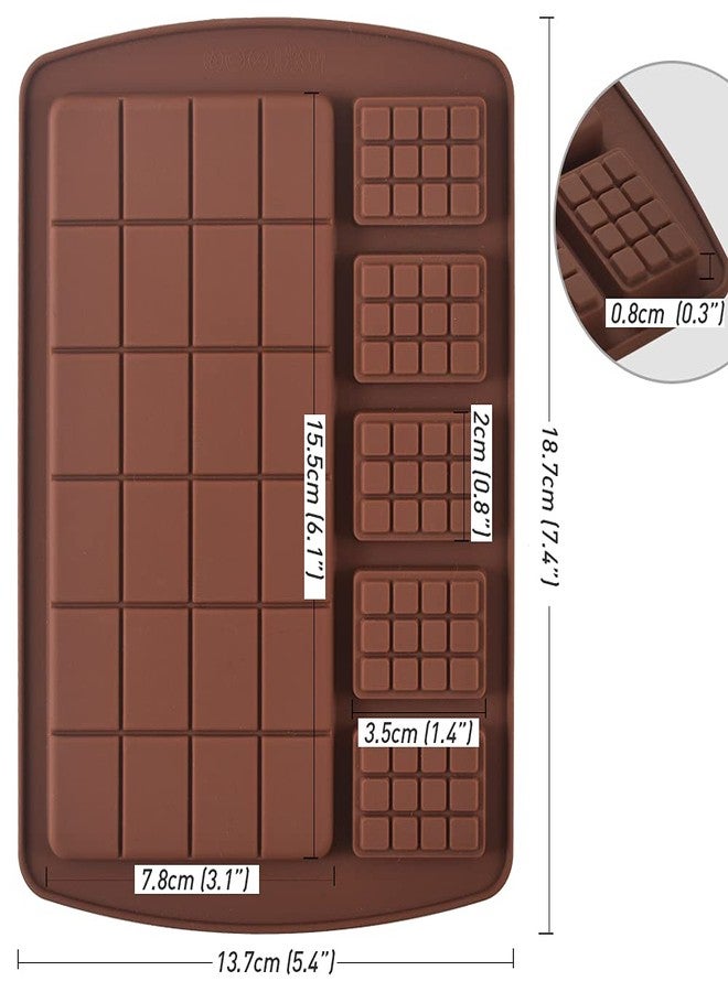 Newk Silicone Break Apart Chocolate Molds, Candy and Energy Bar Silicone Molds, Pack of 6 - Image 2