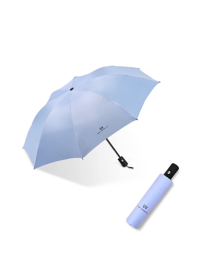 SYOSI Automatic Open/Close Travel Umbrella, Windproof UV Folding Compact Umbrella Portable Travel Umbrella Portable Lightweight Sun & Rain Wind-proof Umbrellas for Women and Men - Image 1