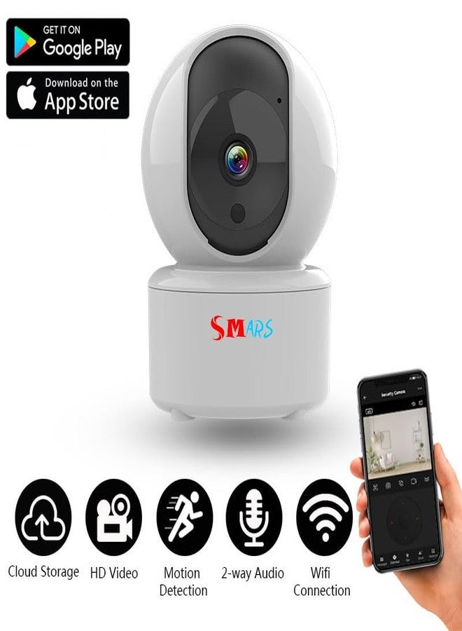 smars 3MP Full HD Smart Wi-fi CCTV Home Security Camera | 360° with Pan Tilt | 2 Way Talk | Motion Alert | Night Vision | Support Upto 128 GB SD Card - Image 2