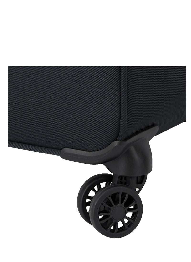 DELSEY Paris Sky Max 2.0 70cm Softcase 4 Double Wheel Expandable Check-In Luggage Trolley Black  - Image 5