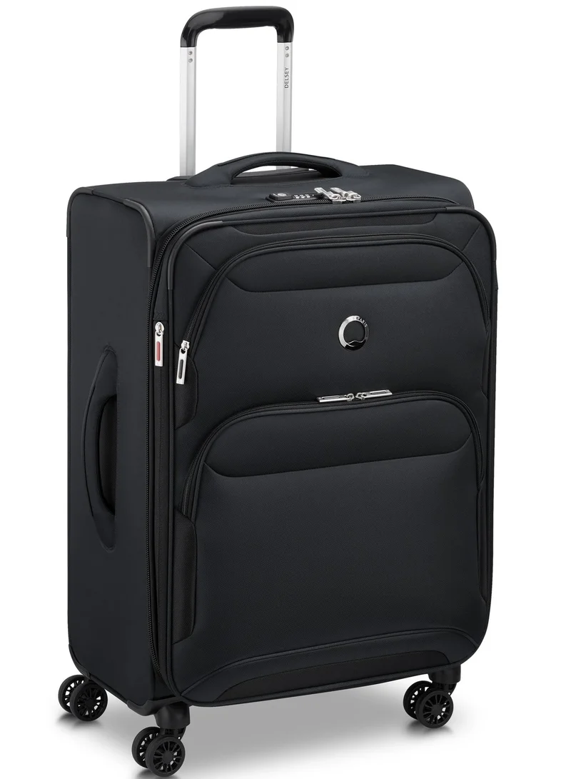 ديلسي _باريس حقيبة سفر سكاي ماكس 2.0 بعجلات مزدوجة قابلة للتوسيع 70 سم أسود