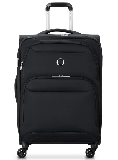 DELSEY Paris Sky Max 2.0 - 70 Cm Softcase 4-Double Wheeled Expandable Check-In Luggage Trolley - Black