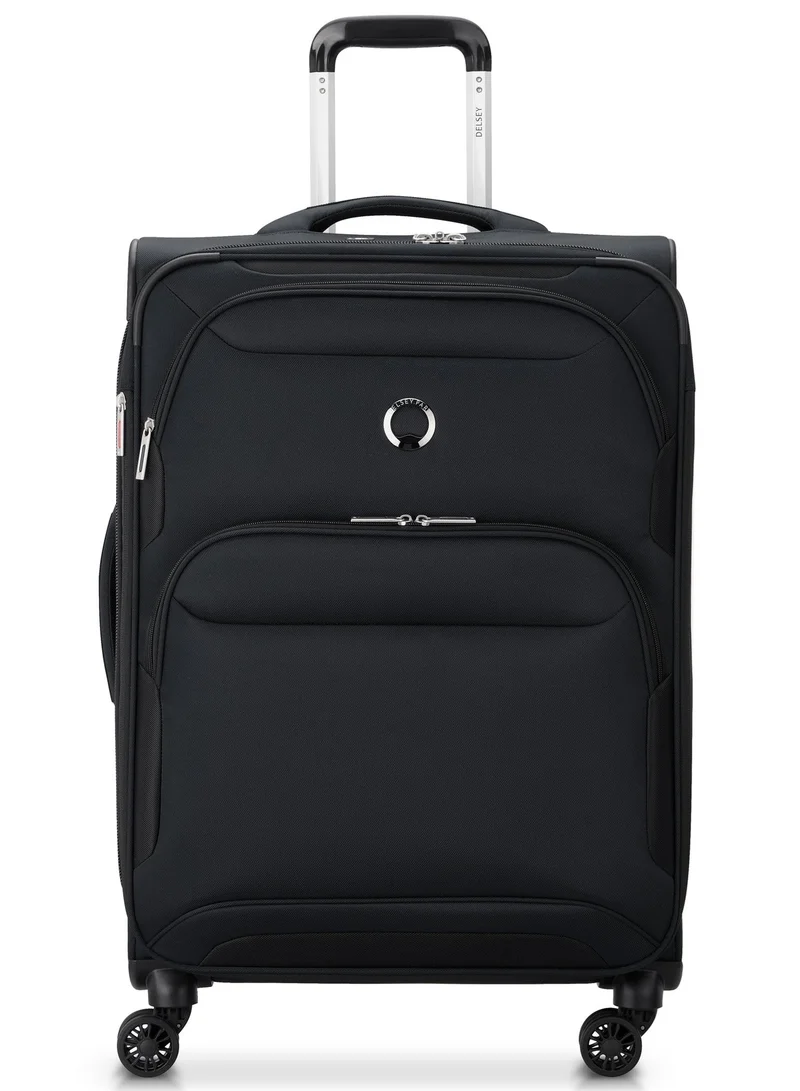 Sky Max 2.0 - 70 Cm Softcase 4-Double Wheeled Expandable Check-In Luggage Trolley - Black