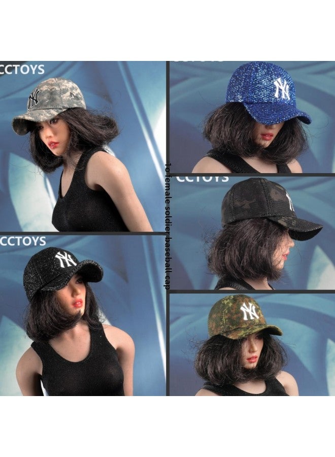 Spot CCTOYS 1/6 Female Soldier Hat CC013 Trend Leisure Sports Cold Cap Cap Baseball Cap-Color:CC013B Camouflage - Image 1