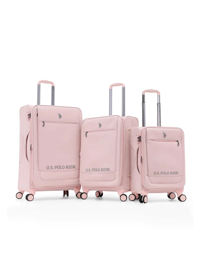 U.S. Polo Assn. U.S. Polo Assn. 3-Piece Softshell Luggage Set | 20" 24" 28" Spinner Suitcases with TSA Lock - Complete Travel System