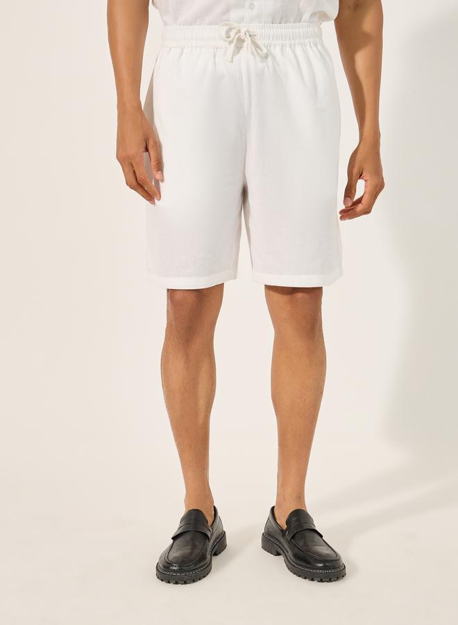 Styli Styli Solid Regular Fit Shirt and Shorts Co-Ords  - Image 5