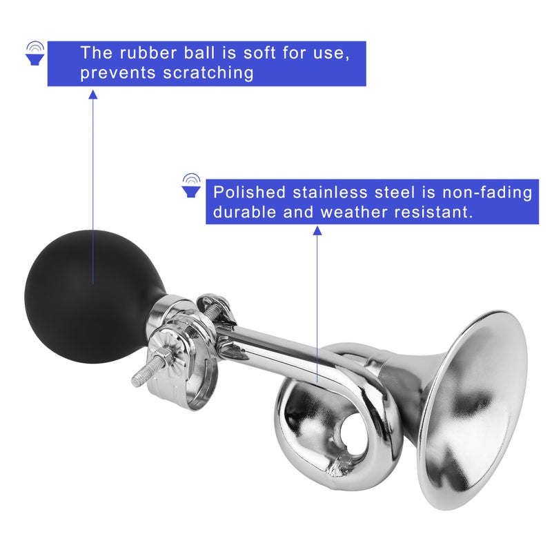 Coolrunner Retro Clown Bike Horn Classic Vintage Metal Bugle Horn Bicycle Bell for Vehicles Golf Cart - Image 5