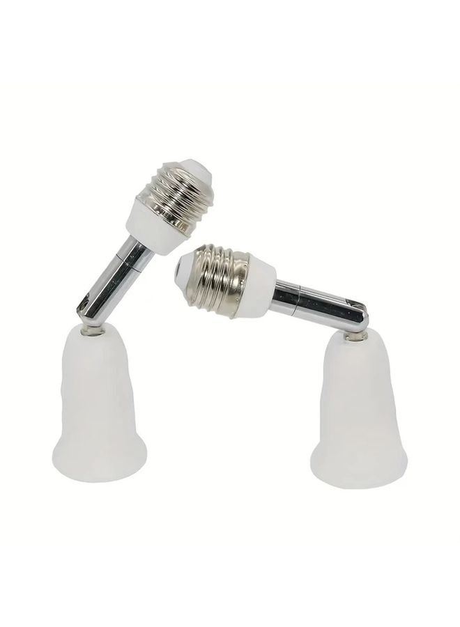 2pcs E27 to E27 180 Degree Rotatable LED Bulb Extension Lamp Holder Socket - Image 2