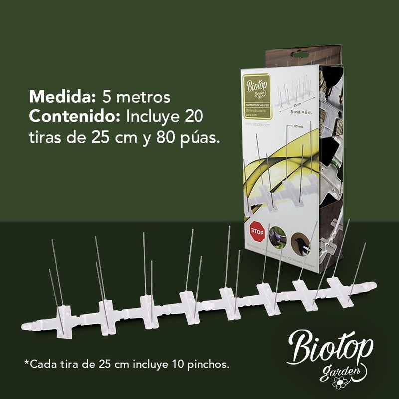 Biotop B2430B مسامير رادعة للطيور والحيوانات الطائرة الأخرى، حجم متوسط، لون أبيض - Image 5