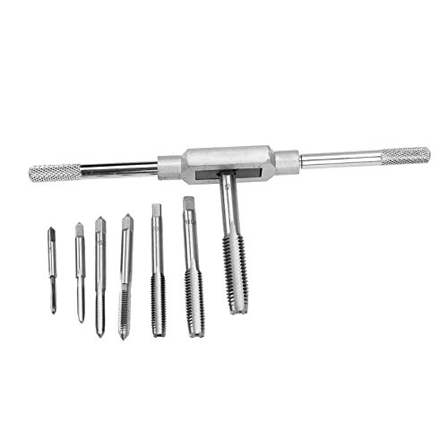 Mass Pro 8pcs Alloy Steel Hand Tools Die Set: M3-M12 Screw Taps, Tap Handle, Thread Plugs, High-speed Steel (HSS) Thread Repair Tool - Image 3